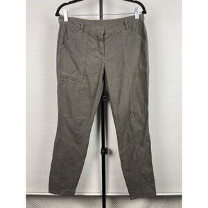 J. Crew Gray Green City Fit Ripstop Cargo Skinny Flap Pocket Cotton Pants Size 4